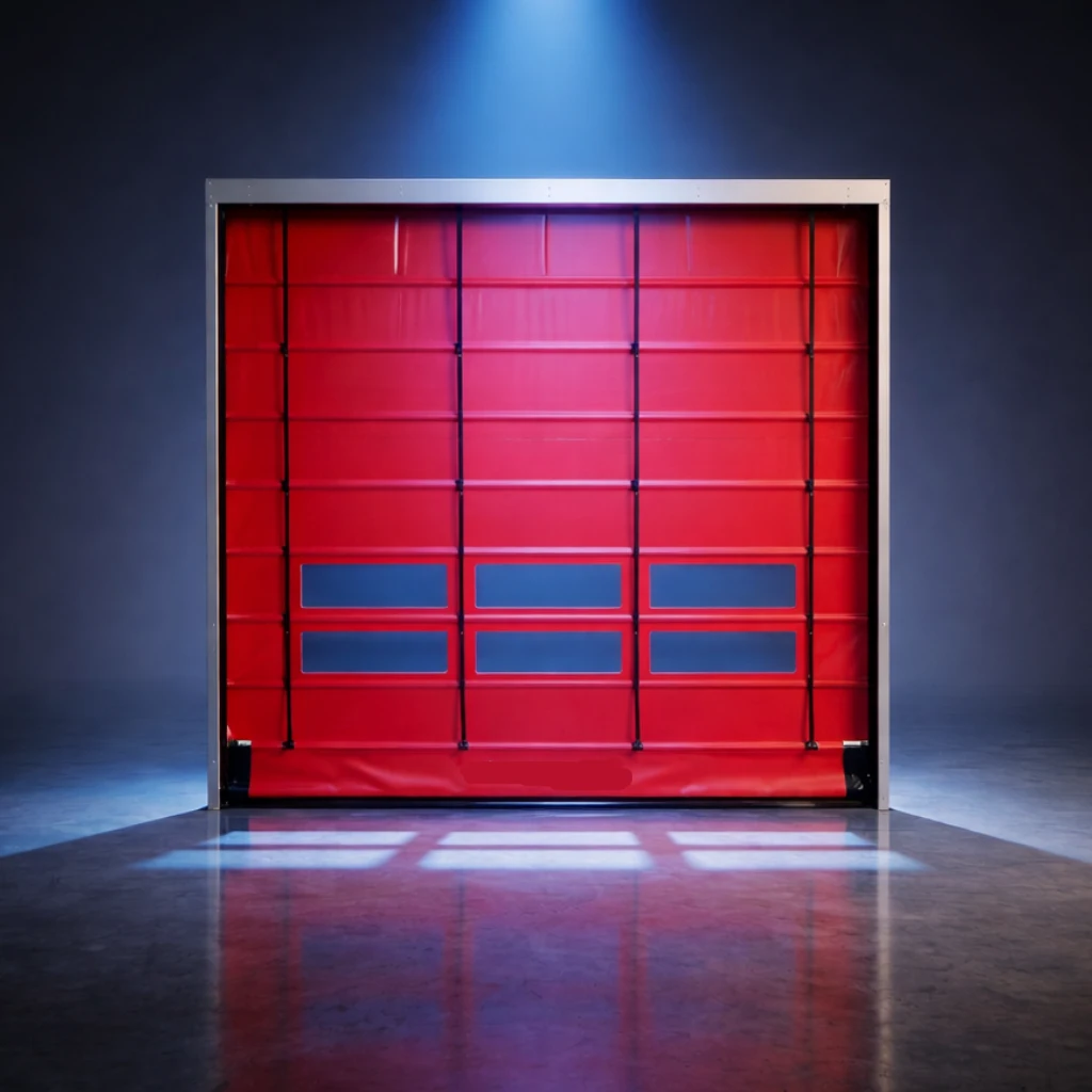 Puerta Rápida JumboMax apilable lona para exteriores grandes dimensiones, naves industriales y andenes